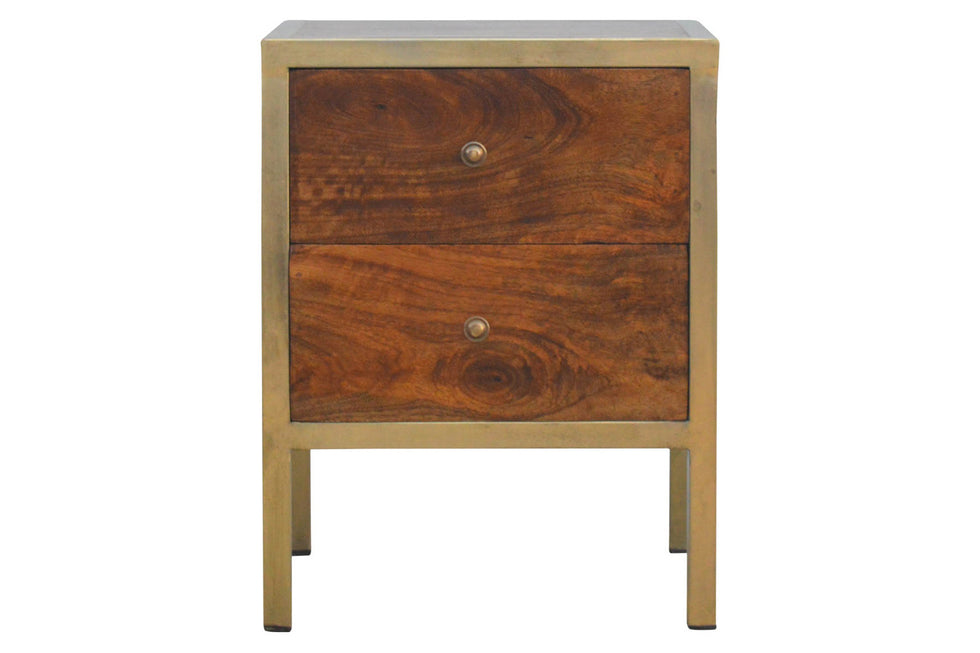 Artisan - Gold Iron Frame Bedside