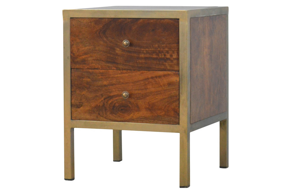 Artisan - Gold Iron Frame Bedside