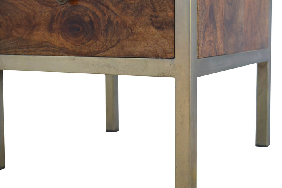 Artisan - Gold Iron Frame Bedside