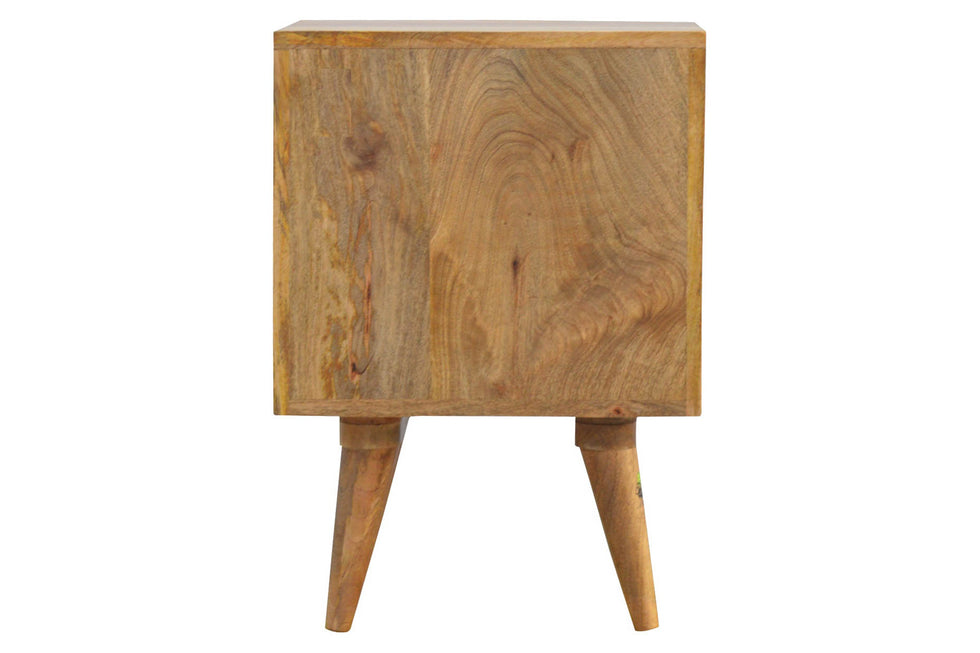 Artisan - Pineapple Carved 2 Drawer Bedside