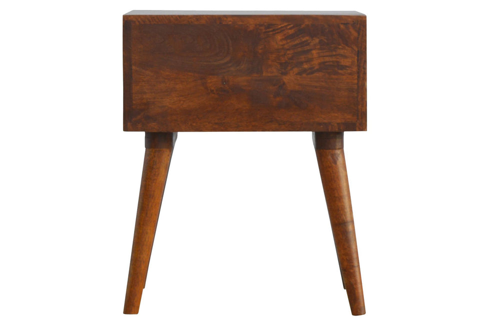 Artisan - Geometric Brass Inlay Bedside 2 Drawers
