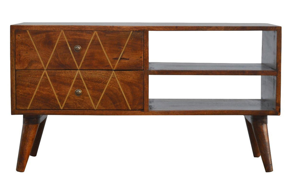Artisan - Geometric Brass Inlay Media Unit