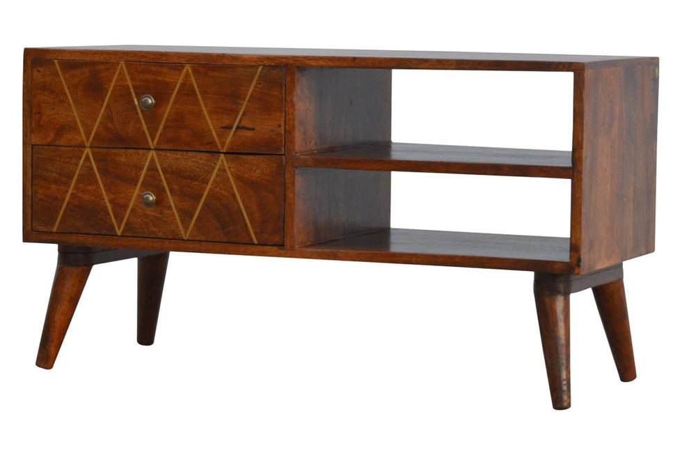 Artisan - Geometric Brass Inlay Media Unit