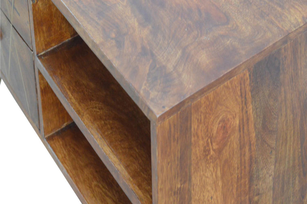 Artisan - Geometric Brass Inlay Media Unit