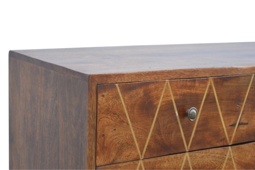 Artisan - Geometric Brass Inlay Media Unit