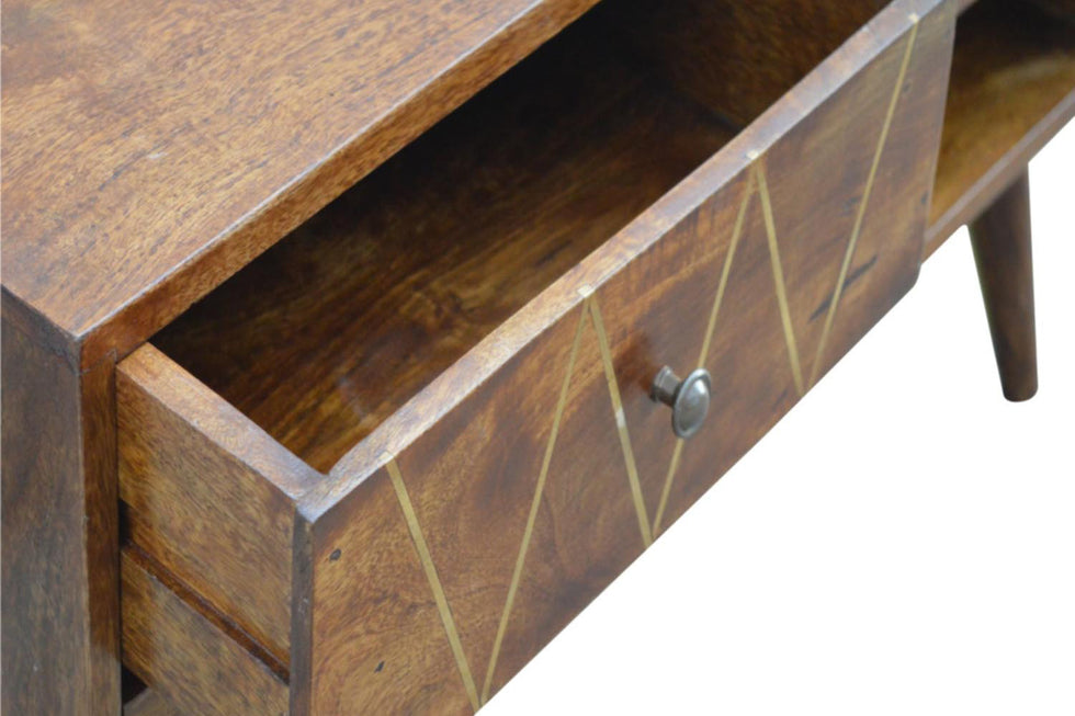 Artisan - Geometric Brass Inlay Media Unit