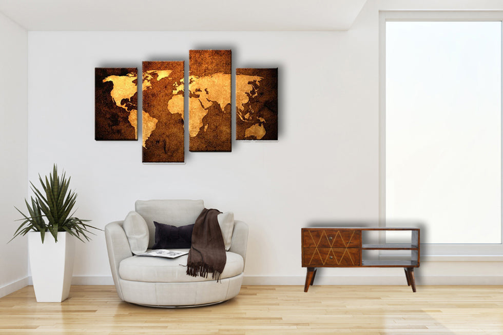 Artisan - Geometric Brass Inlay Media Unit