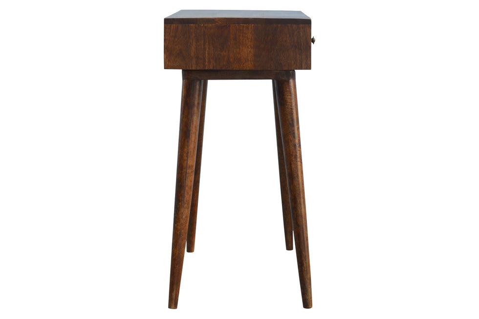 Artisan - Geometric Brass Inlay Console Table in 2 Drawers