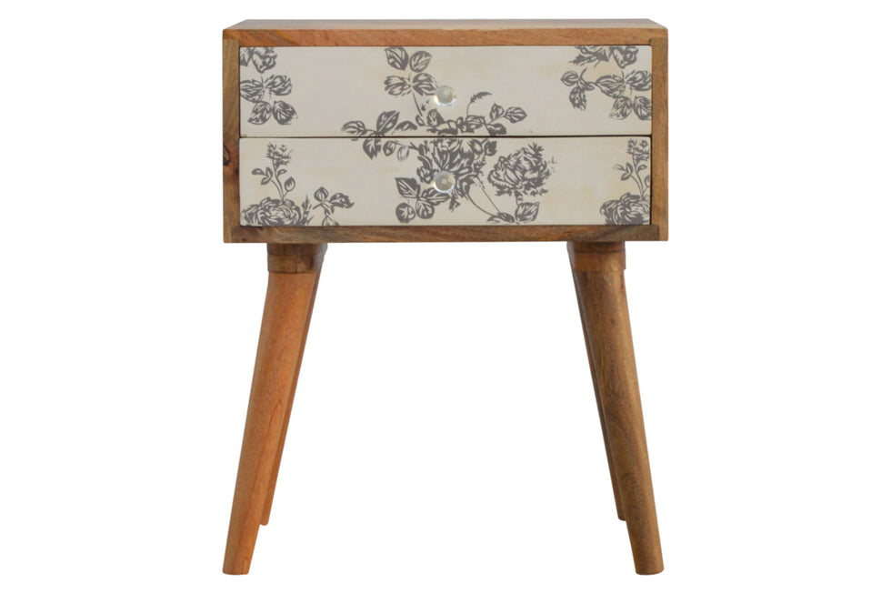 Artisan - Floral Screen Printed Bedside