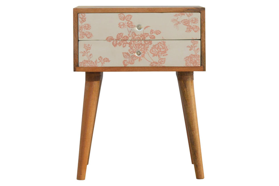 Artisan - Floral Screen Printed Bedside
