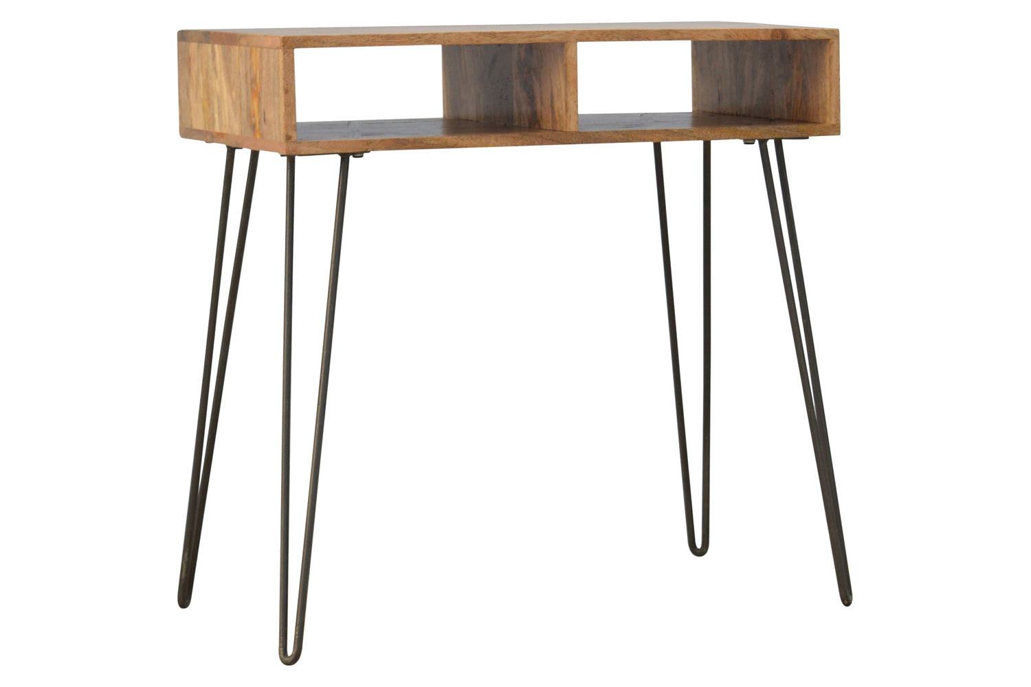 Artisan - Solid Wood & Iron Base Writing Desk with Stool