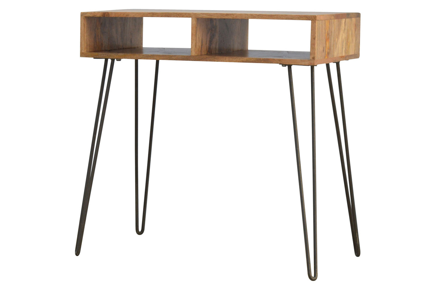 Artisan - Solid Wood & Iron Base Writing Desk with Stool
