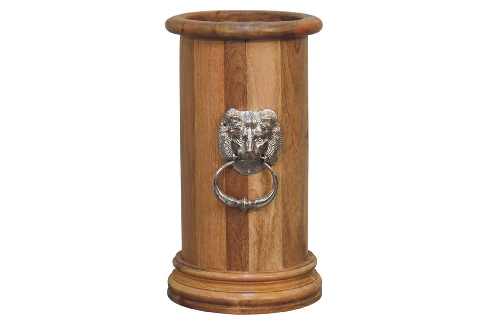 Artisan - Solid Wood Round Umbrella Stand with Knocker