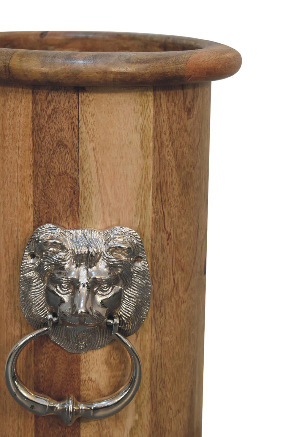 Artisan - Solid Wood Round Umbrella Stand with Knocker