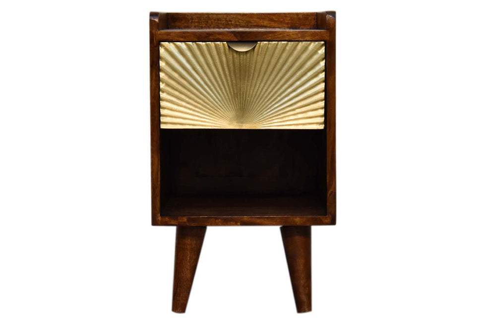 Artisan - Mini Manila Gold 1 Drawer Bedside