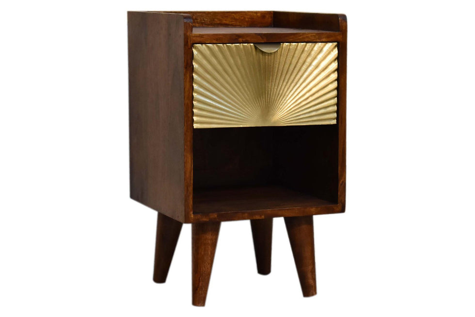 Artisan - Mini Manila Gold 1 Drawer Bedside