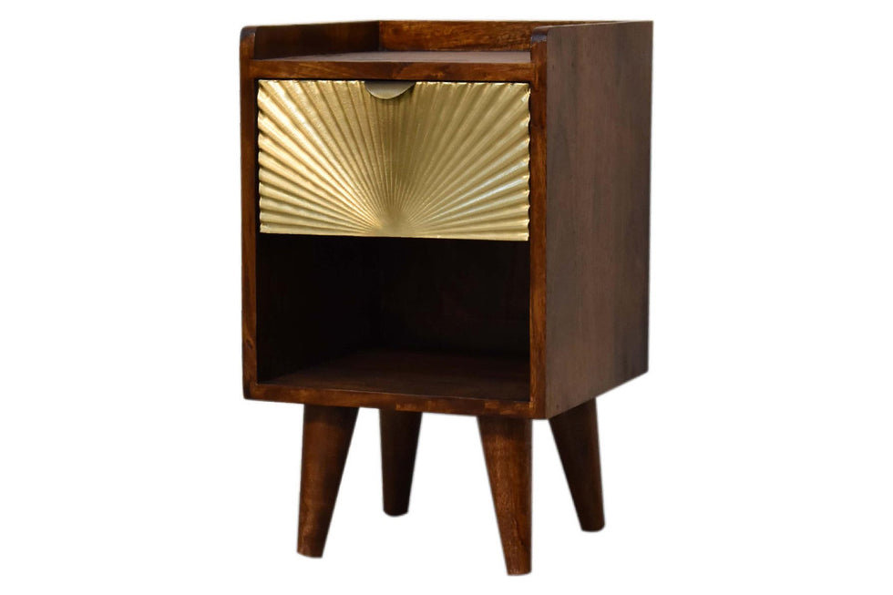 Artisan - Mini Manila Gold 1 Drawer Bedside