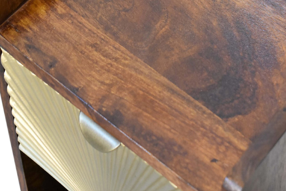 Artisan - Mini Manila Gold 1 Drawer Bedside
