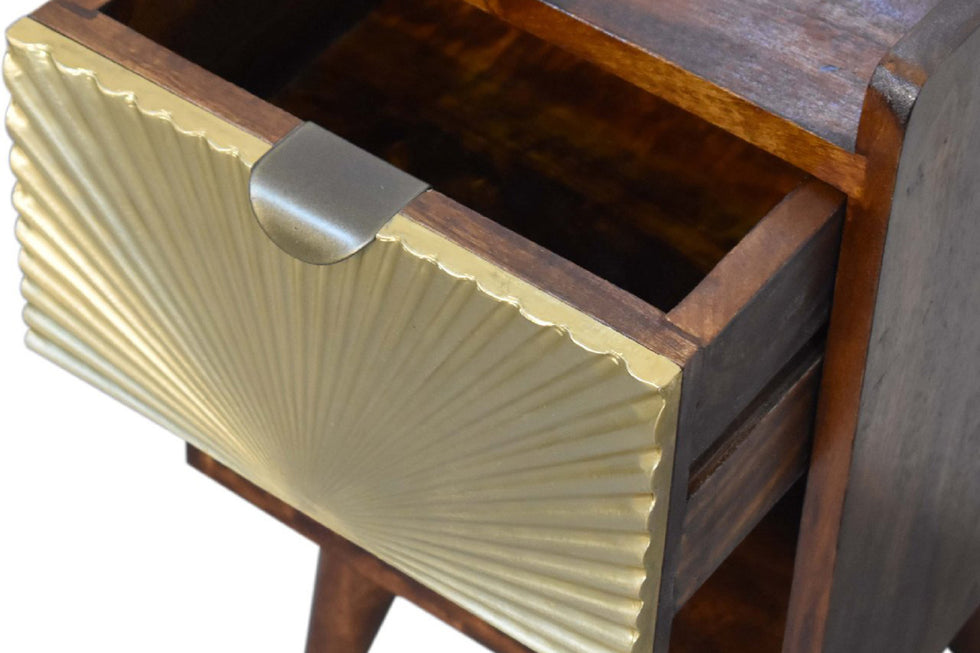 Artisan - Mini Manila Gold 1 Drawer Bedside
