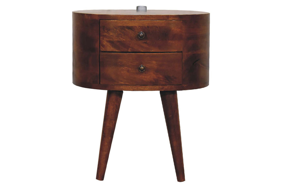 Artisan - Rounded Bedside Table Bedside w/o Reading Light