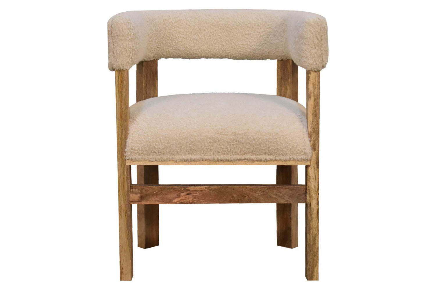 Artisan - Boucle Cream Solid Wood Chair