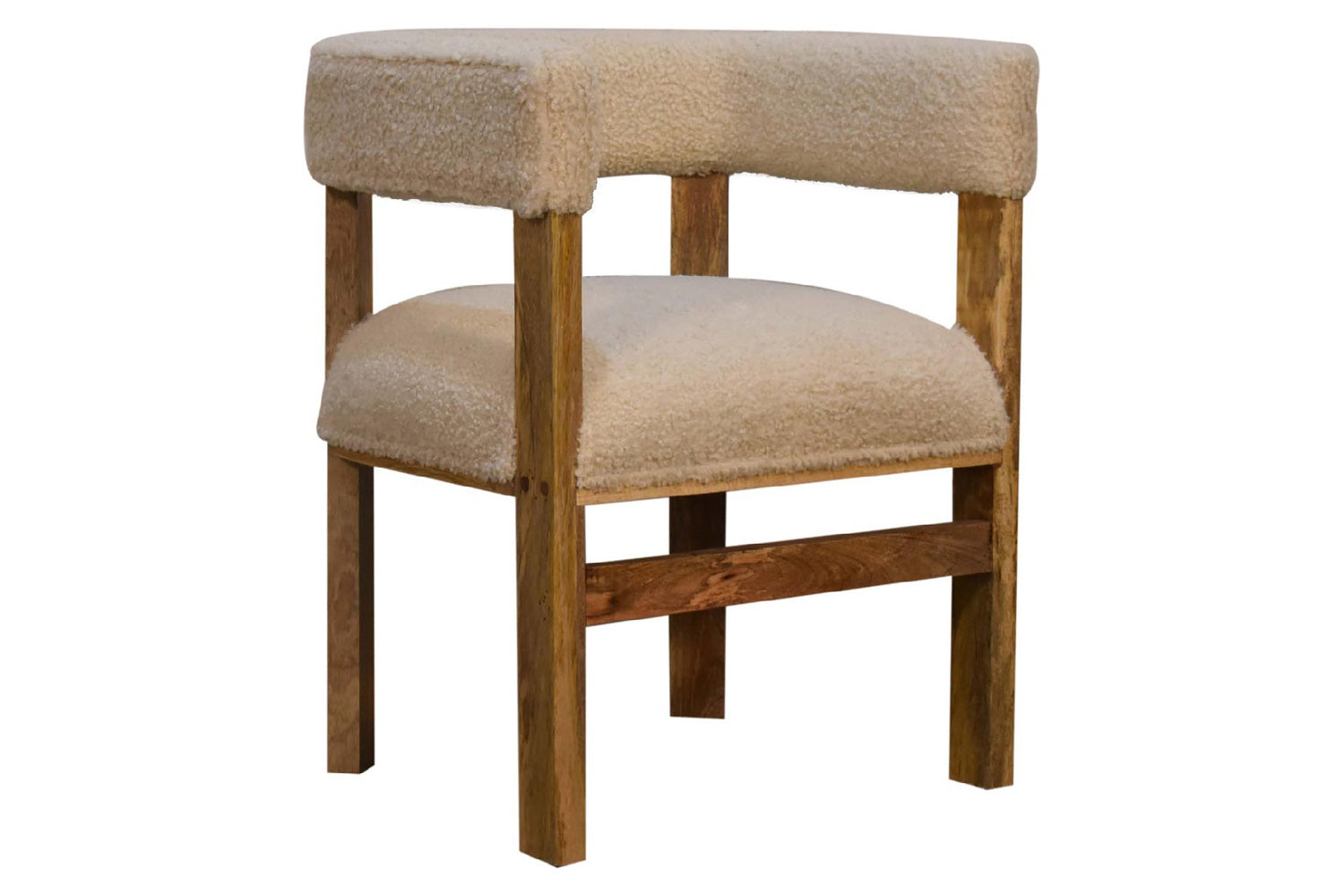 Artisan - Boucle Cream Solid Wood Chair
