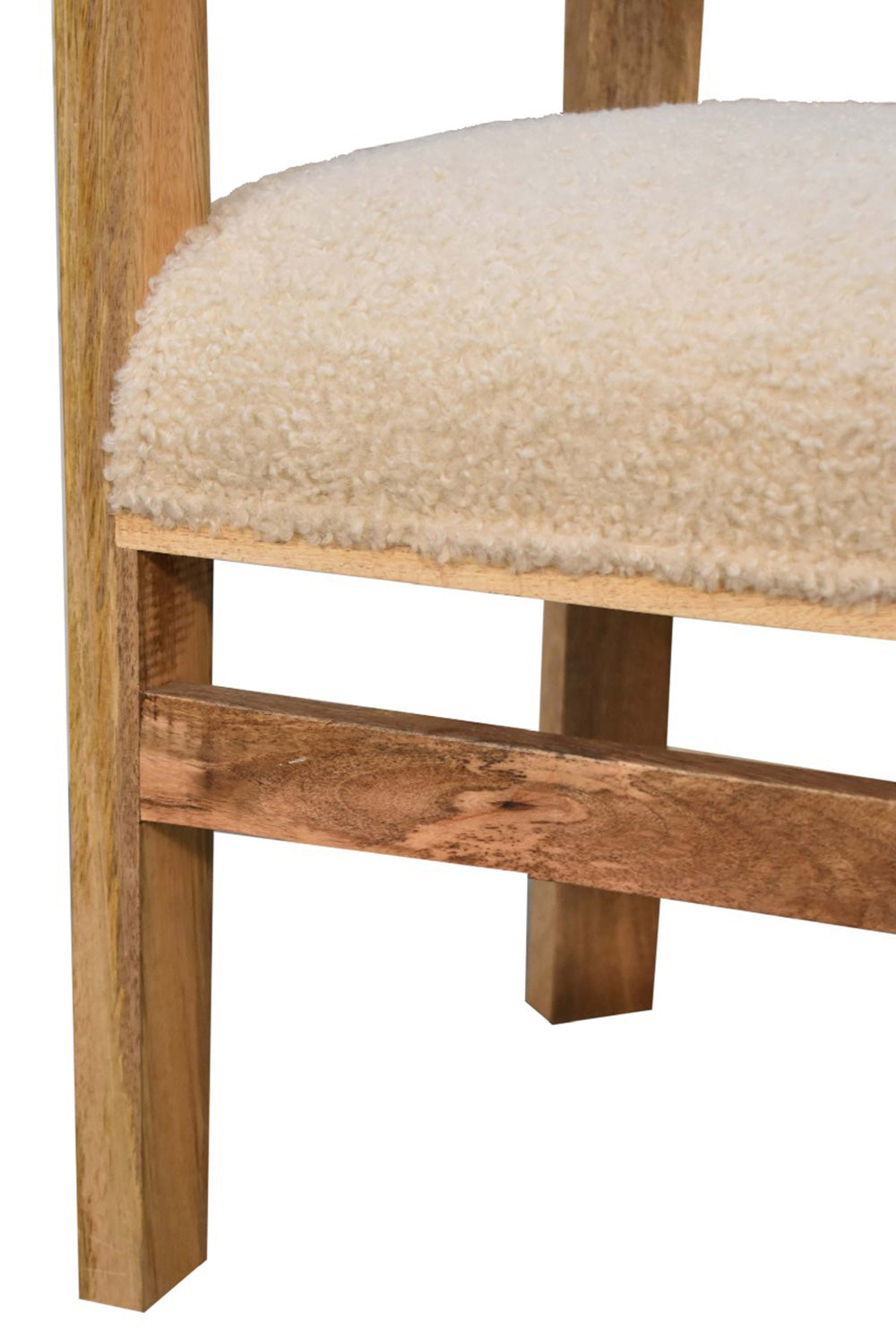 Artisan - Boucle Cream Solid Wood Chair