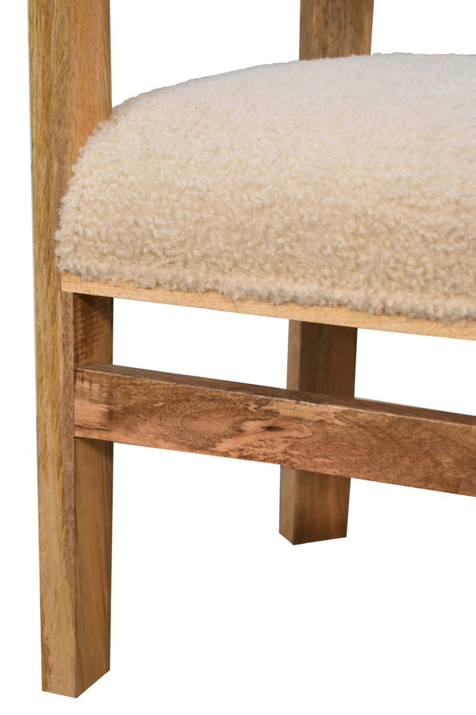 Artisan - Boucle Cream Solid Wood Chair