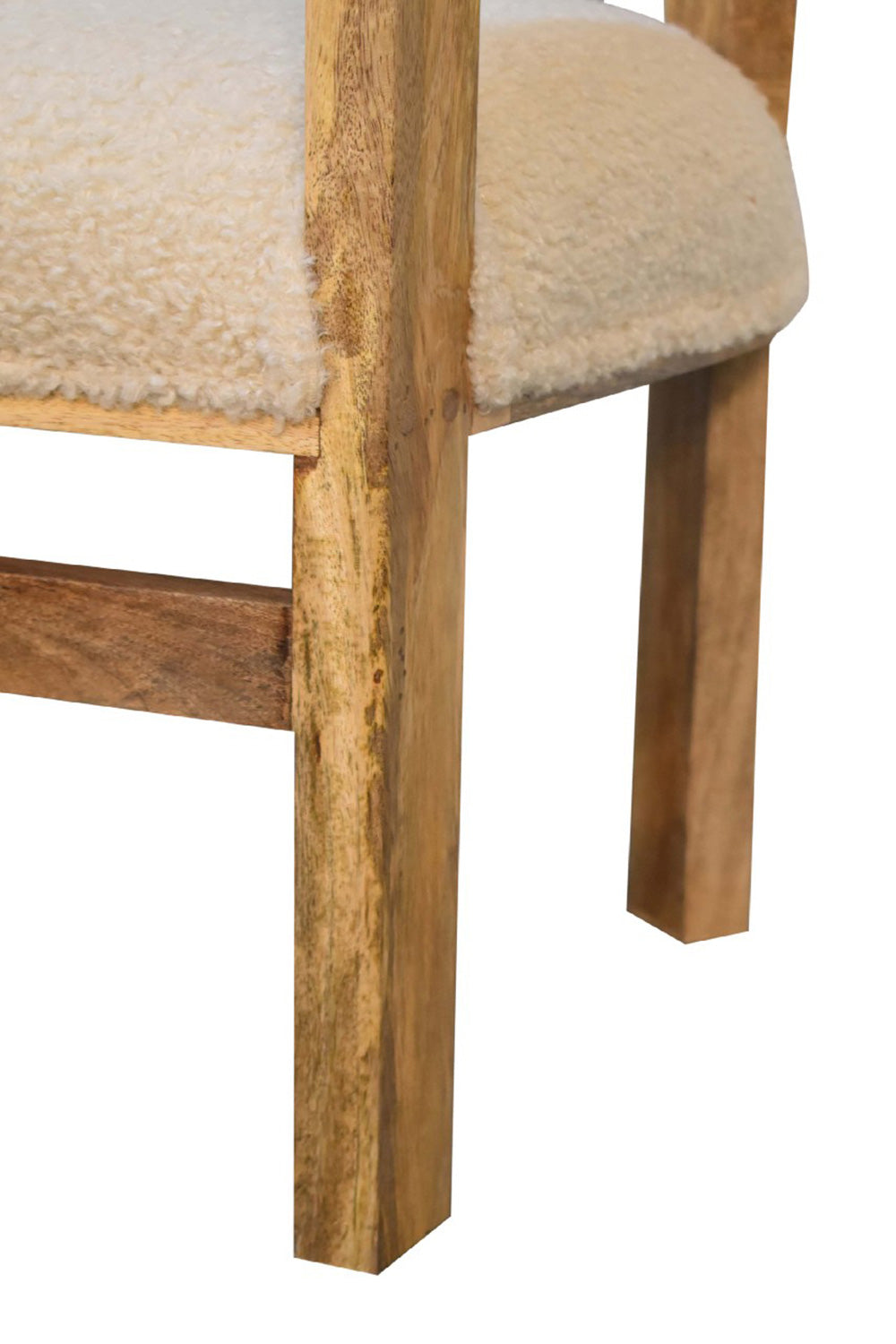 Artisan - Boucle Cream Solid Wood Chair