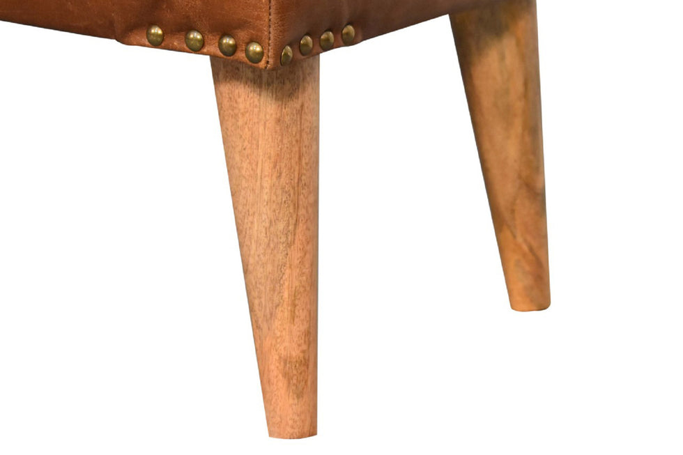Artisan - Boucle Buffalo Hide Leather Bench