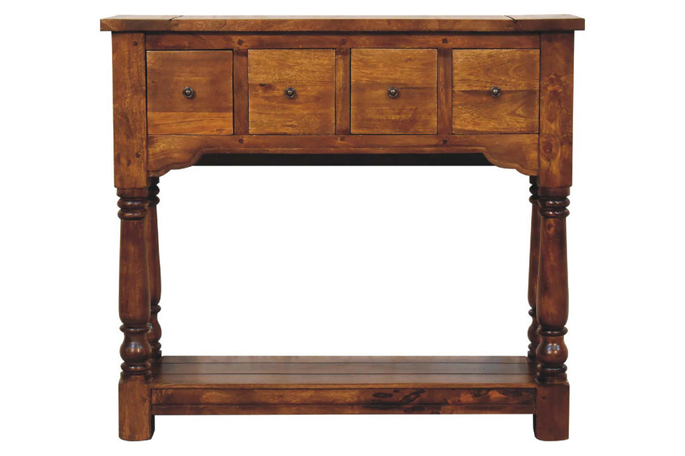 Artisan - 4 Drawer Console Table in Chestnut
