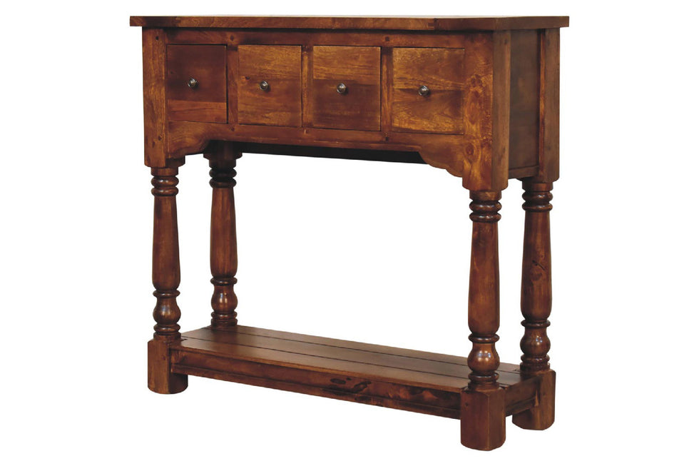Artisan - 4 Drawer Console Table in Chestnut