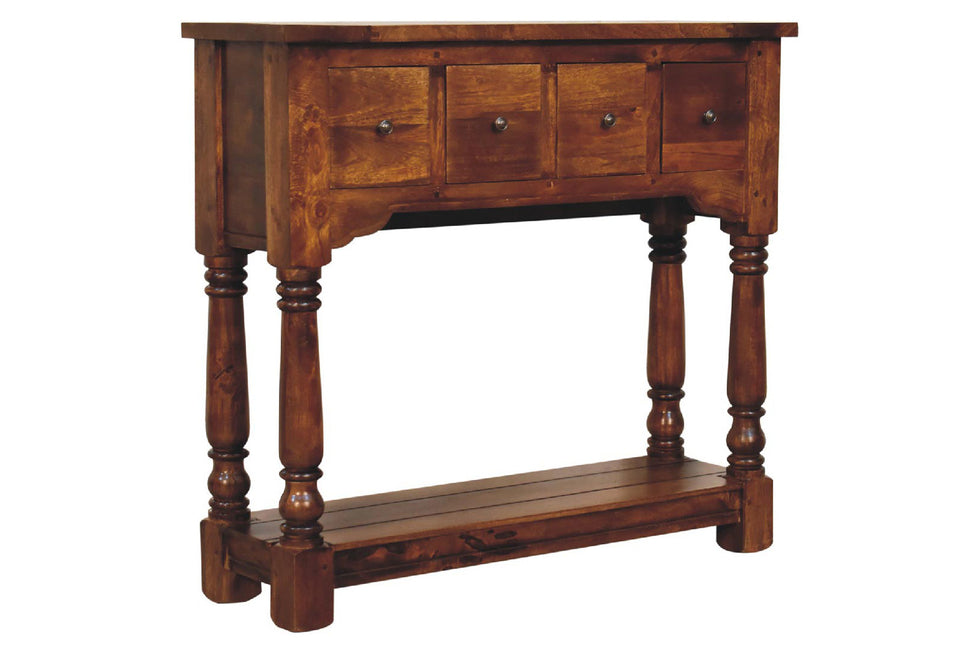 Artisan - 4 Drawer Console Table in Chestnut