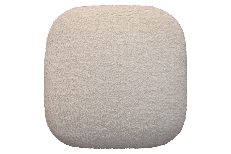 Artisan - Square Footstool in Cream, Boucle