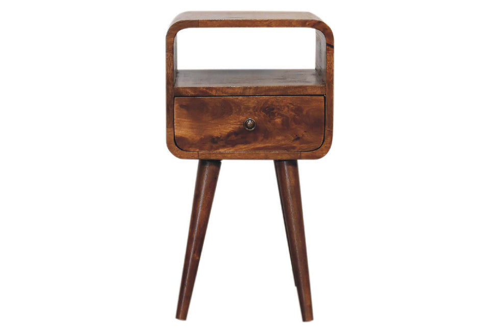 Artisan - Curved Open Slot Mini Bedside