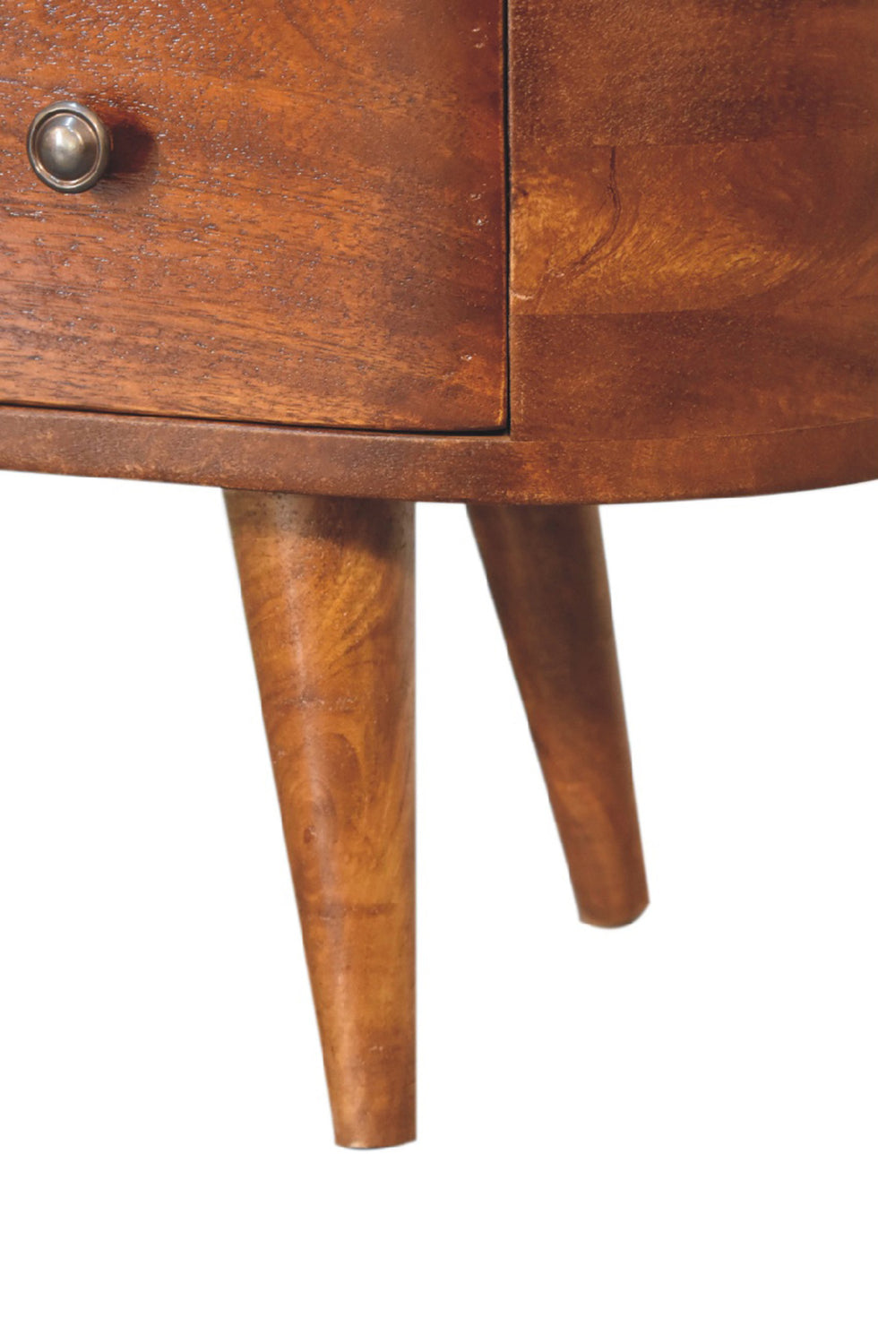 Artisan - Rounded Coffee Table with Open Slot in Chestnut