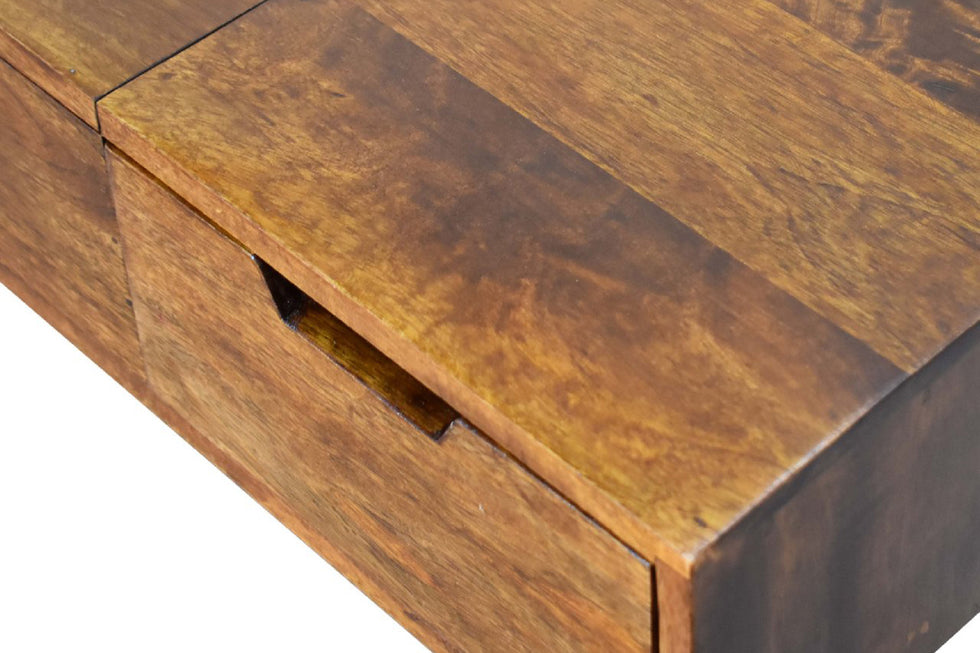 Artisan - Dressing Table with Foldable Mirror in Chestnut