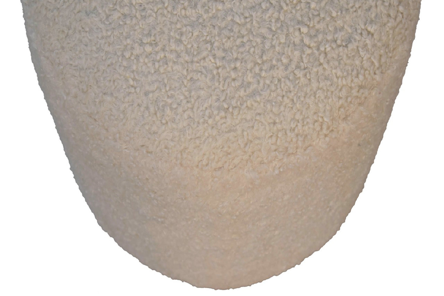 Artisan - Round Footstool in Cream, Boucle