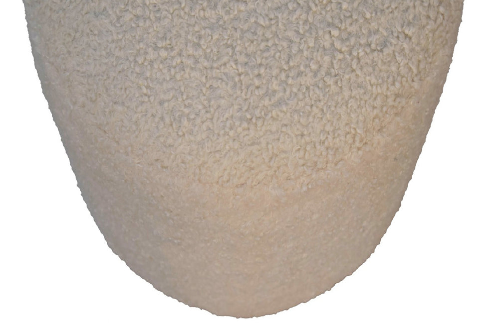 Artisan - Round Footstool in Cream, Boucle