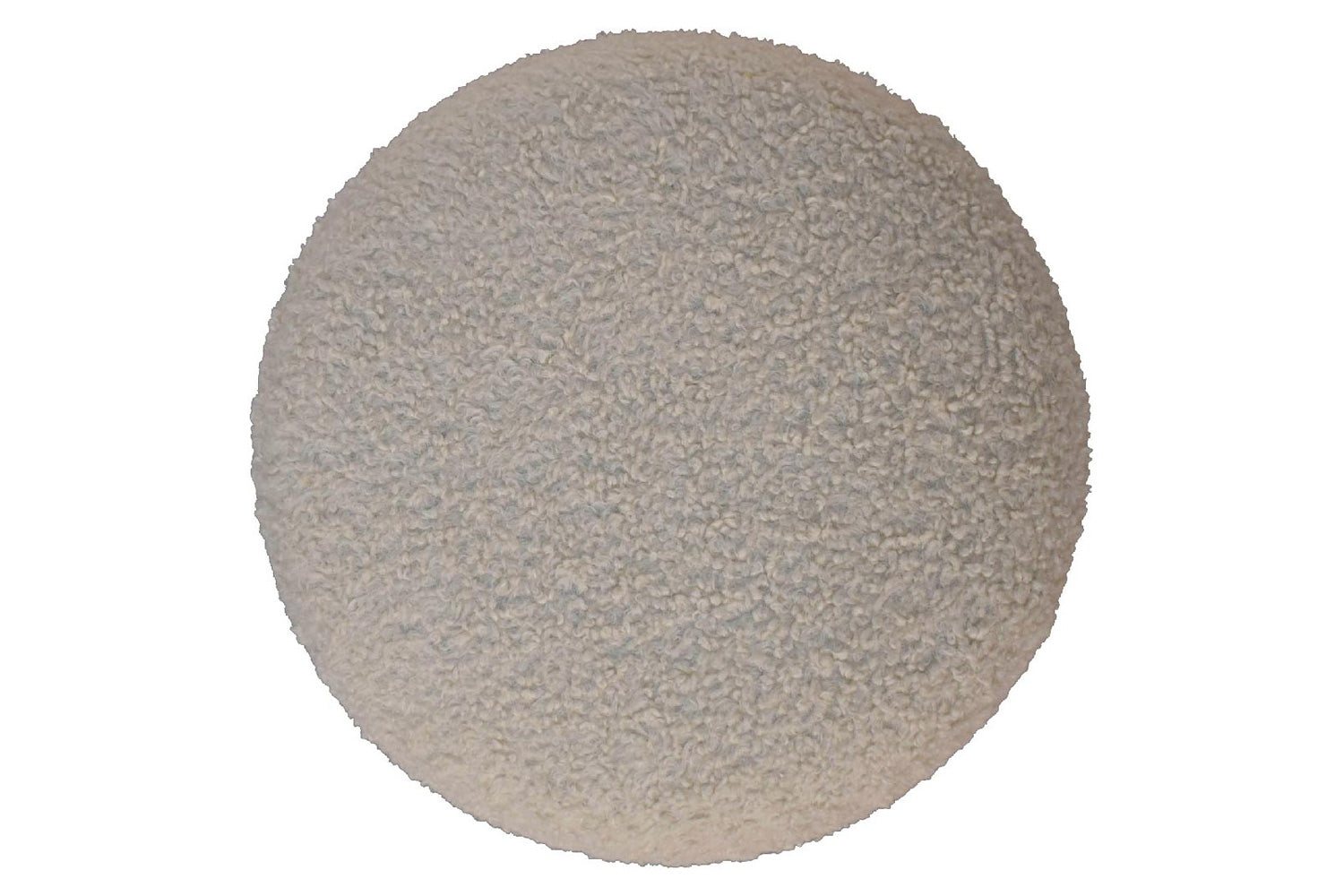 Artisan - Round Footstool in Cream, Boucle