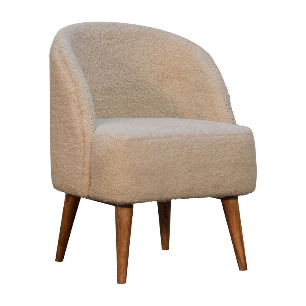 Artisan - Tub Chair in Cream, Boucle