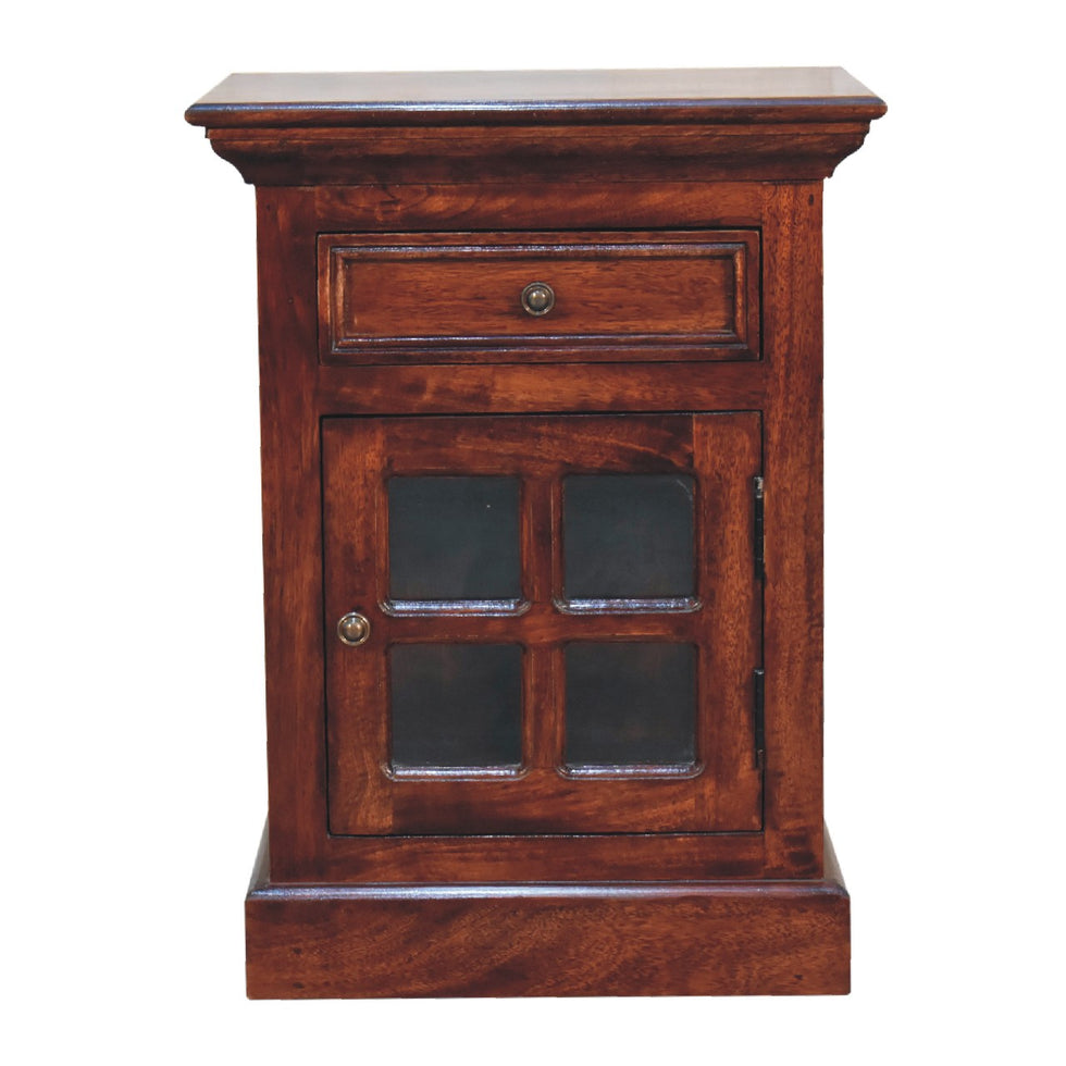 Artisan - Nightstand with Glazed Door in Cherry