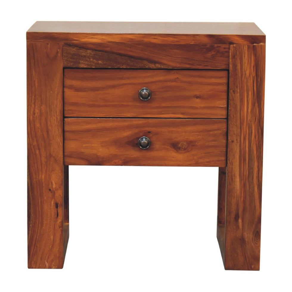 Artisan - U-Square Nightstand in Honey