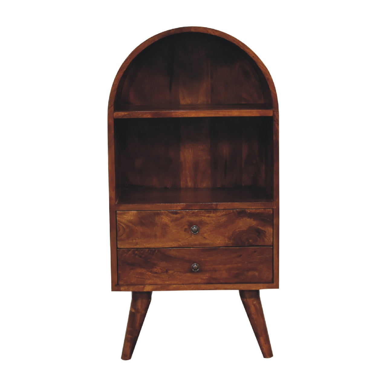Artisan - Round Display Cabinet in Chestnut
