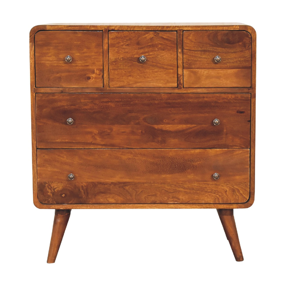 Artisan - 3 Over 2 Curved Chest in Chestnut