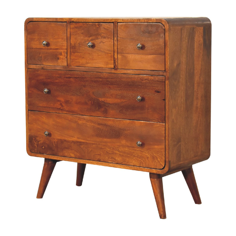 Artisan - 3 Over 2 Curved Chest in Chestnut