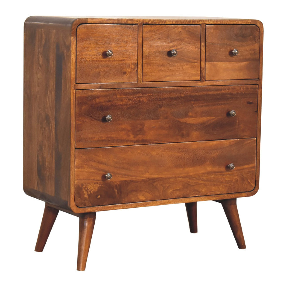 Artisan - 3 Over 2 Curved Chest in Chestnut