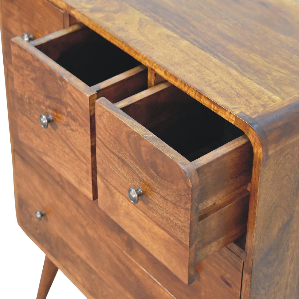 Artisan - 3 Over 2 Curved Chest in Chestnut