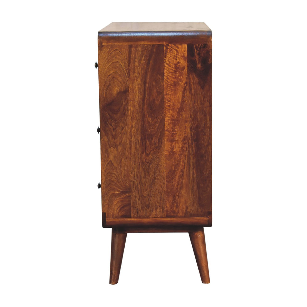 Artisan - 3 Over 2 Curved Chest in Chestnut