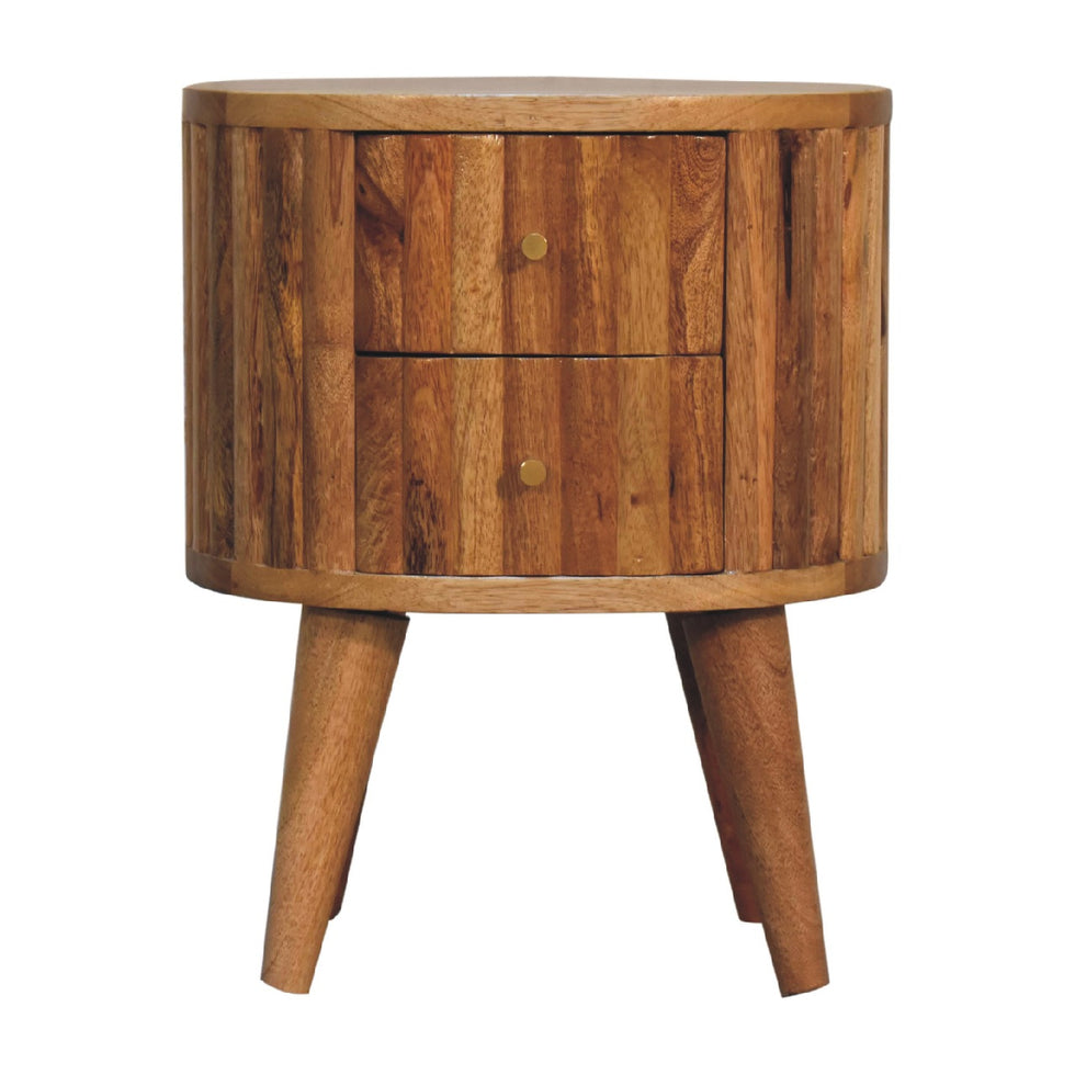 Artisan - Stripe Nightstand in Oak-Ish